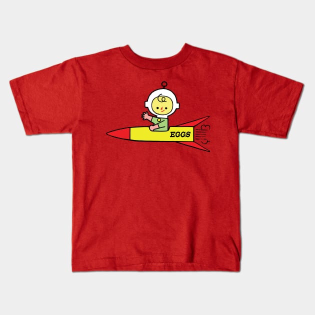 EGGS....in space! Kids T-Shirt by EGGS Bar